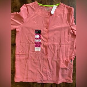 Women’s NWT scrub jacket top ScrubStar brand active material pink